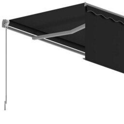 Berkfield Manual Retractable Awning With Blind 3.5X2.5M Anthracite - thumbnail 5