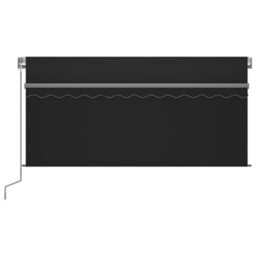 Berkfield Manual Retractable Awning With Blind 3.5X2.5M Anthracite - thumbnail 3