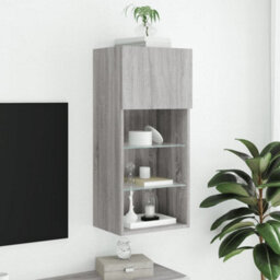 Berkfield Durable Tv Cabinet With Led Lights Grey Sonoma 40.5X30X90 Cm - thumbnail 4