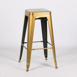 Medium75.5Cm Metal Bar Stool Brass Style Gold Industrial Breakfast Cafe Garden - thumbnail 2