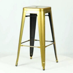 Medium75.5Cm Metal Bar Stool Brass Style Gold Industrial Breakfast Cafe Garden