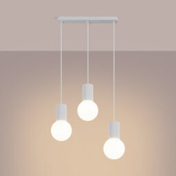 Sollux Lighting Halo Aluminum/glass White 3 Lights Modern Pendant Lamps - thumbnail 3
