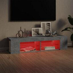 Vidaxl Tv Cabinet With Led Lights Concrete Grey 135X39X30 Cm - thumbnail 4