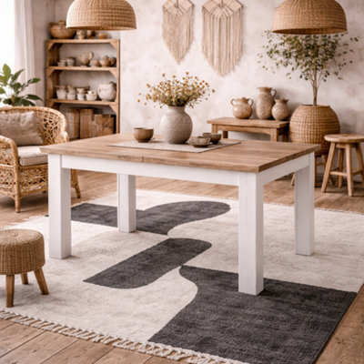 Wyld Haus Silkeborg Extending Dining Table In Nelson And Snowy Oak Wood - image 1