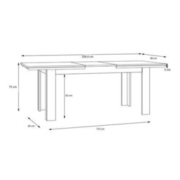 Wyld Haus Silkeborg Extending Dining Table In Nelson And Snowy Oak Wood - thumbnail 6