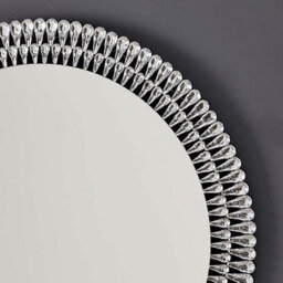 Biznest Glam Gem Edge Round Wall Mirror 76Cm, Home Decorative, Living Room, Bedroom Room, Eye-Catching Design - thumbnail 2