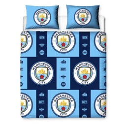 Manchester City Fc Reversible Crest Duvet Set Multicoloured (Single) - thumbnail 2