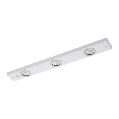 Modern Flush Ceiling Light With Led Bulbs In White Steel Finish - image 1