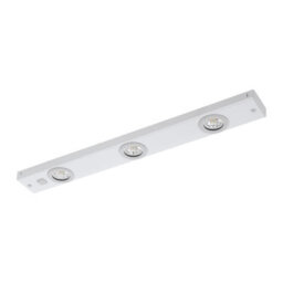 Modern Flush Ceiling Light With Led Bulbs In White Steel Finish - thumbnail 1