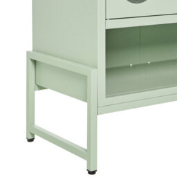 Wyld And Coco Mint-Green Steel Sideboard With One Door And Five Shelves, Wall-Mounted, Matt Finish - thumbnail 8