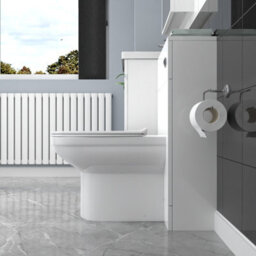 Nes Home White Floor Standing 500mm Vanity Unit 2 Drawers Wc Unit & Btw Toilet - thumbnail 6