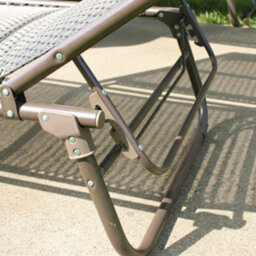 Garden Market Place The Garden Marketplace Garden Sun Loungers, Padded Textoline, Reclining Comfort, Adjustable Backrests, Brown Tweed, Set Of 2 - thumbnail 4