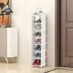 8-Tier Shoe Rack Organizer Slim Narrow Storage Shelf - thumbnail 5