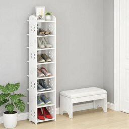 8-Tier Shoe Rack Organizer Slim Narrow Storage Shelf - thumbnail 4