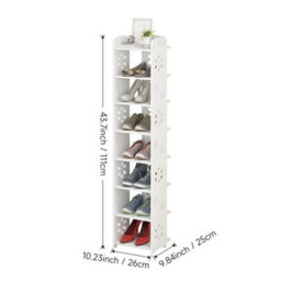 8-Tier Shoe Rack Organizer Slim Narrow Storage Shelf - thumbnail 2