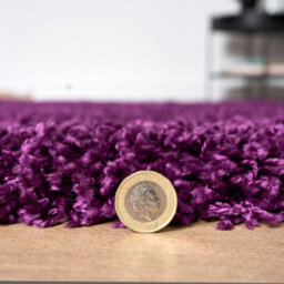 "Bravich Purple Thick Shaggy Rug - California - 160X230Cm (5'4""x7'8"")" - thumbnail 3