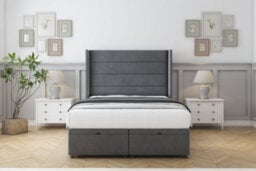 "Comfort Milano Armour Coniston Ottoman Bed Base With 54"" Wingback Headboard 3' Single" - thumbnail 1