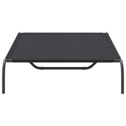 Vidaxl Elevated Dog Bed Black 130X80X20 Cm Oxford Fabric And Steel - thumbnail 5