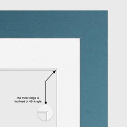 AK Frames 12X12 Navy Blue Sleek Multi Photo Frame With White Mount - Holds 4 Apertures (4X) 6X4 Photos - thumbnail 7