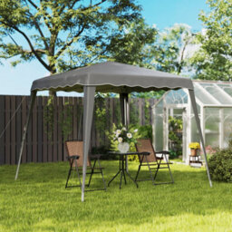 Outsunny Garden Pop Up Gazebo Tent Party Water-Resistant 2.5 X 2.5M Grey - thumbnail 8