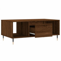 Berkfield Modern Coffee Table Brown Oak 90X50X36.5 Cm Engineered Wood - thumbnail 6