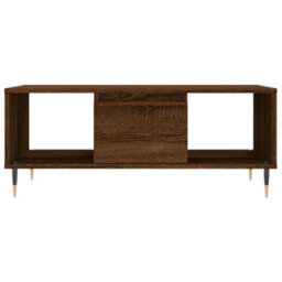 Berkfield Modern Coffee Table Brown Oak 90X50X36.5 Cm Engineered Wood - thumbnail 5