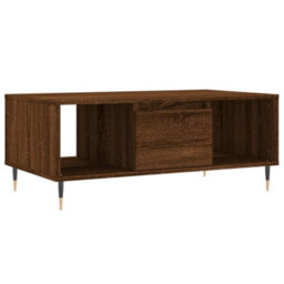 Berkfield Modern Coffee Table Brown Oak 90X50X36.5 Cm Engineered Wood - thumbnail 1