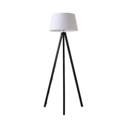 Valuelights Barbro Black Tripod Floor Lamp With White Tapered Shade - thumbnail 6