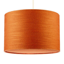 Happy Homewares Desert Sun Orange Textured Linen Pendant Lighting Shade With Diffuser