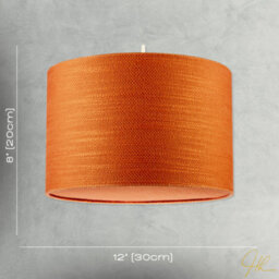 Happy Homewares Desert Sun Orange Textured Linen Pendant Lighting Shade With Diffuser - thumbnail 7