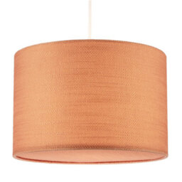 Happy Homewares Desert Sun Orange Textured Linen Pendant Lighting Shade With Diffuser - thumbnail 2