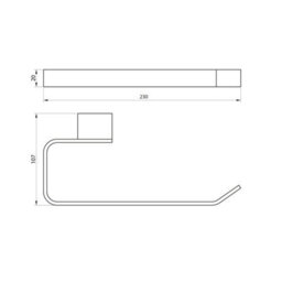 Scudo Apres Matt Black Bathroom Towel Ring - thumbnail 2