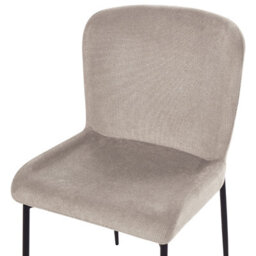 Beliani Set Of 2 Dining Chairs Ada Fabric Taupe - thumbnail 7