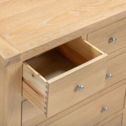 Seconique Windsor 3+2 Drawer Chest Natural Oak Fully Assembled - thumbnail 7
