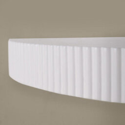 OHS Ribbed Corner Shelf Wall Mounted Storage Space Saving Modern, Cream - thumbnail 3