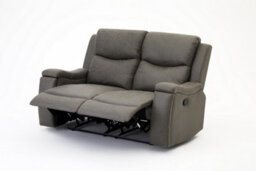 Home Detail Collins Sofa Suite 2 Seater Manual Recliner Grey Pu Faux Leather - thumbnail 6