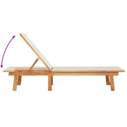 Berkfield Sun Loungers 2 Pcs With Table Grey Solid Wood Acacia And Textilene - thumbnail 5