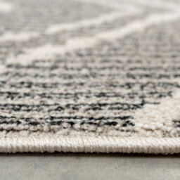 Loomed Grey Cream Moroccan Berber Diamond Geometric Living Area Rug 120X170Cm - thumbnail 4