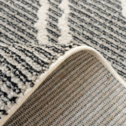 Loomed Grey Cream Moroccan Berber Diamond Geometric Living Area Rug 120X170Cm - thumbnail 6