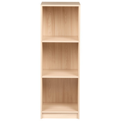 Wyld And Coco 3-Tier Narrow Bookcase 40 X 40Cm Light Brown Matte Finish - image 1