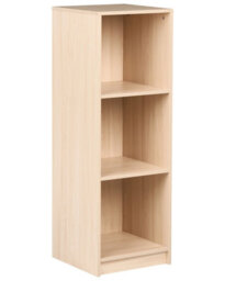Wyld And Coco 3-Tier Narrow Bookcase 40 X 40Cm Light Brown Matte Finish - thumbnail 3