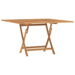 Berkfield Folding Garden Table 120X120X75 Cm Solid Wood Teak - thumbnail 2