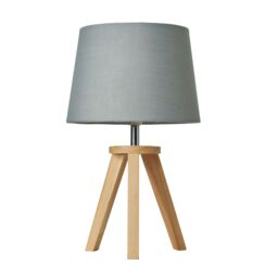 Inlight Lockton Tripod Matt Natural & Grey Table Lamp - thumbnail 3