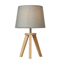Inlight Lockton Tripod Matt Natural & Grey Table Lamp - thumbnail 2
