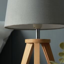 Inlight Lockton Tripod Matt Natural & Grey Table Lamp - thumbnail 6