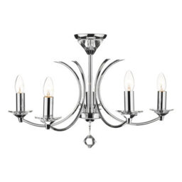 The Lighting Studio Medusa 5 Light Dual Mount Pendant K9 Crystal Polished Chrome - thumbnail 1
