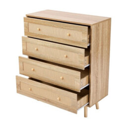 Chest Of Drawers 4 Drawer Storage Cabinet Bedroom Sideboard Wooden Cabinet - thumbnail 5