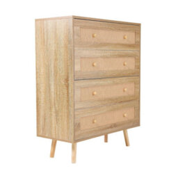 Chest Of Drawers 4 Drawer Storage Cabinet Bedroom Sideboard Wooden Cabinet - thumbnail 3