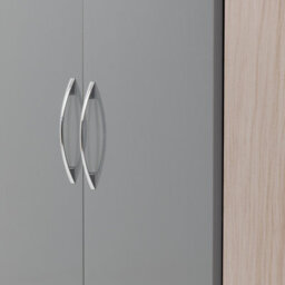 Seconique Nevada 2 Door Corner Wardrobe In Grey Gloss And Oak Effect Finish - thumbnail 7