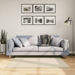 Berkfield Rug Huarte Short Pile Soft And Washable Cream 120X120 Cm - thumbnail 1